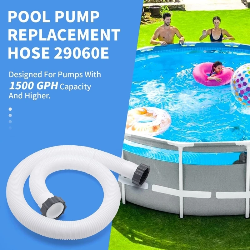 

2Pcs Swimming Pool Hose Flexible Strong Plastic Material Pool Hoses for Above Ground Pumps & Saltwater Systems M4YD