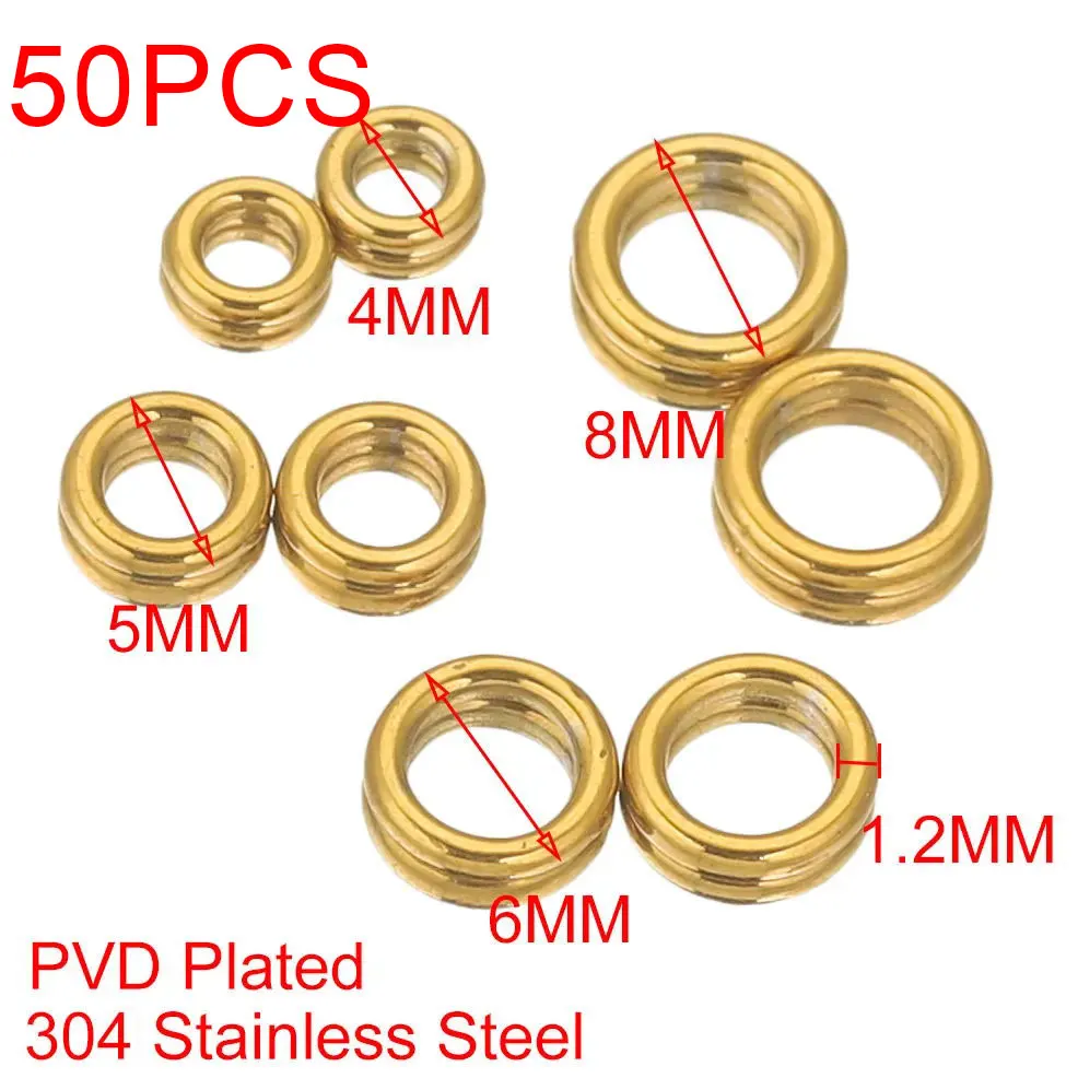 20pcs Stainless Steel Twist Rope Circle Connector Closed Jump Rings Split Ring Thick for DIY Jewelry Materials Making Supplies gallery 3