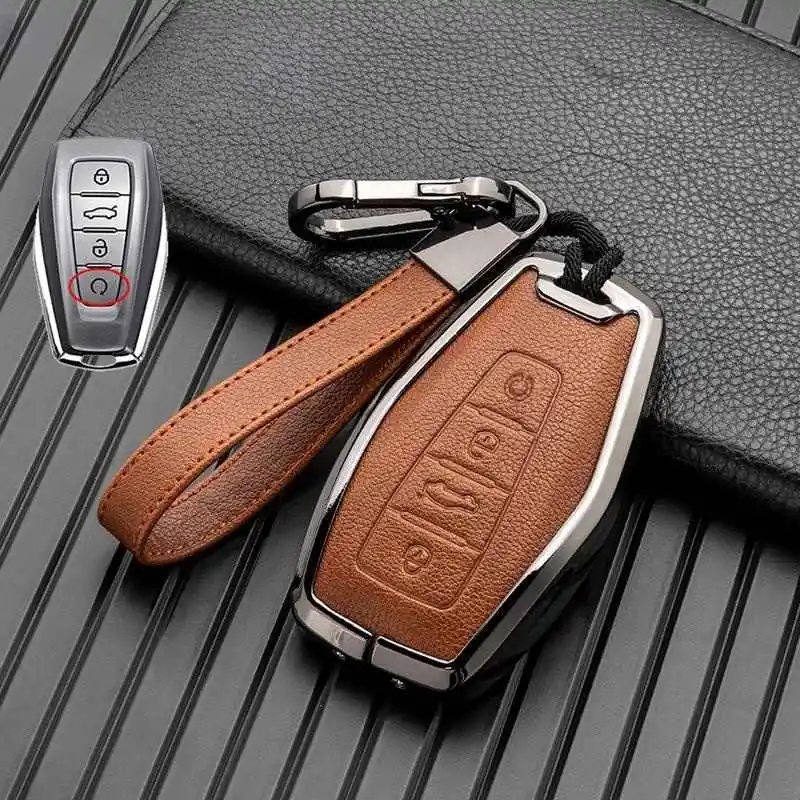 Key Case Cover For Geely Coolray Monjaro Geometry C E Preface AZKARRA Icon Atlas Pro Proton X7 Sport Remote Fob Accessories