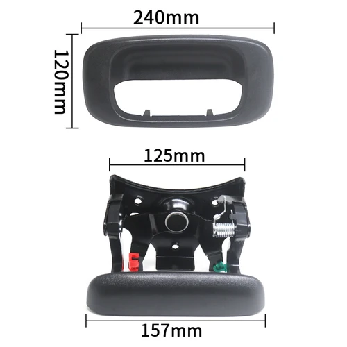 Imagen 2 del producto Kits de molduras de bisel para manija de puerta trasera de coche, para Chevrolet Silverado 1999-2007 GMC Sierra 1999-2007 15997911 15228541