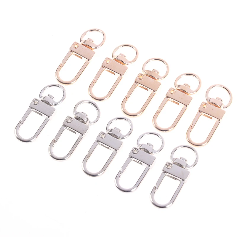 10pcs 13*34mm Lobster Clasp Hooks For Necklace&Bracelet Chain DIY Jewelry Making DIY Accessories Connecting Ring