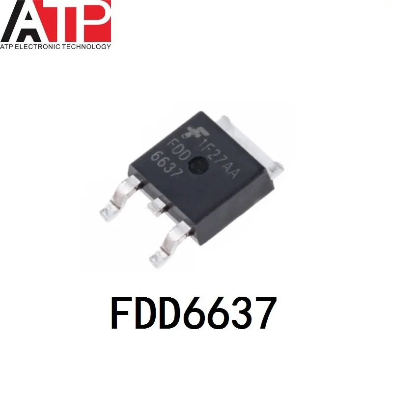 (5piece) New Original FDD6637 6637 TO-252 Chip IC MOSFET P-CH 35V 13A/55A DPAK