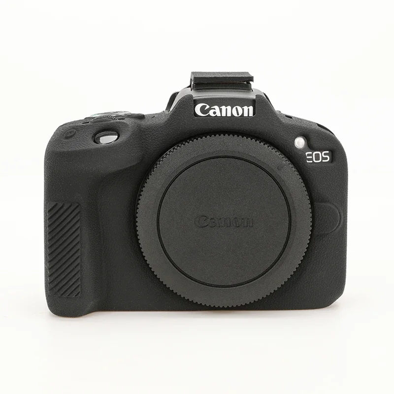 For Canon EOS R50 Lychee Pattern Camera Silicone Skin Cover Camera Body Protector Rubber Case Bag