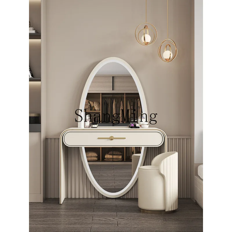 

FG solid wood dressing table, modern bedroom full-body mirror, simple dressing table, integrated small light luxury table