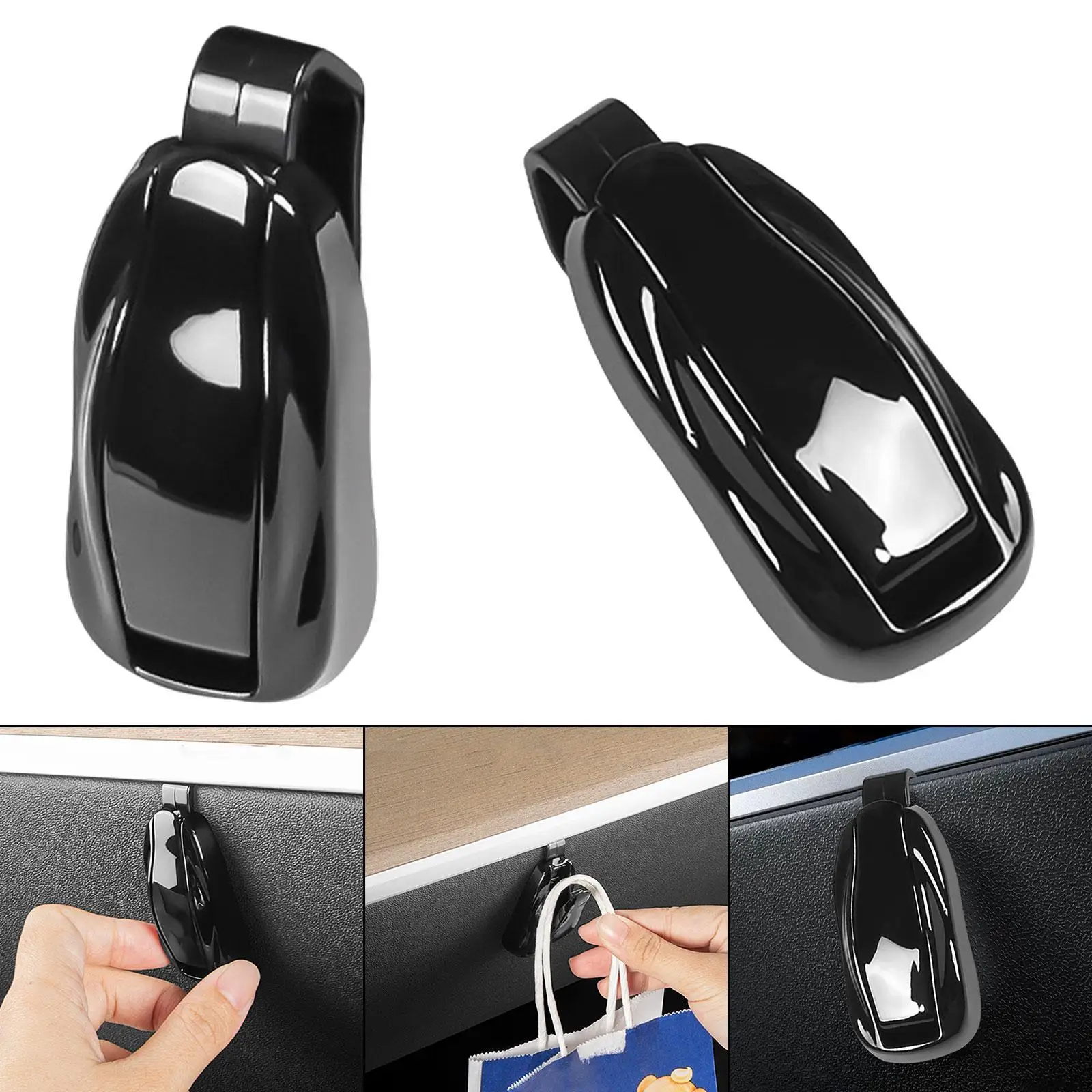 

Car Glove Box Hook Bag Holder Easy to Install Multipurpose Hooks Portable Auto Accessories Glove Box Organizer Storage Hanger
