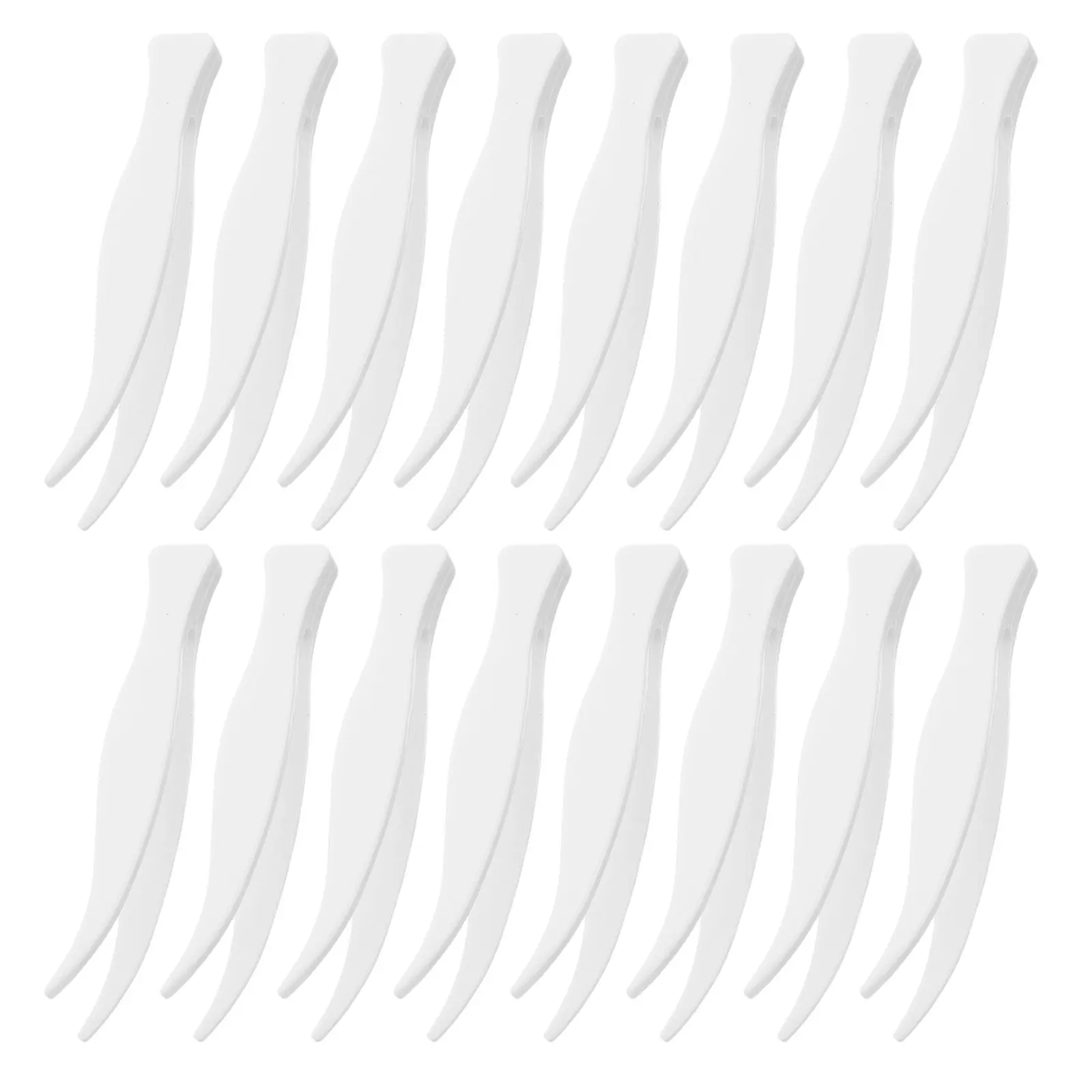 

100Pcs Face Mask Applicator Tweezers Curved Mini Plastic Skincare Tool Gentle on Skin Easy Clean Portable for Home Travel Use