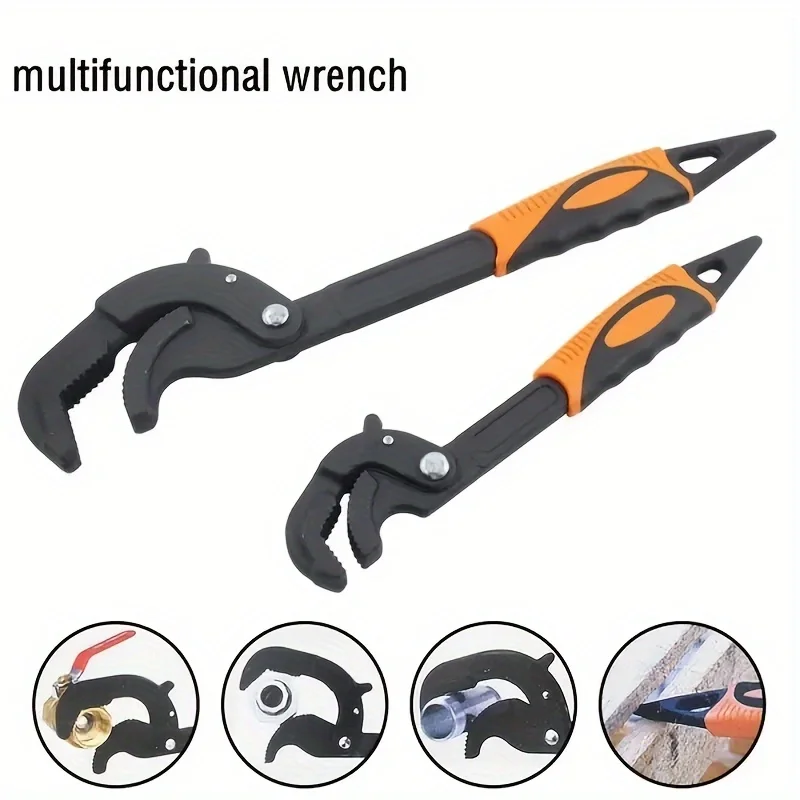 Universal Multi-purpose Wrench Alicate Rápido para Encanamento Chave Flapper Catraca Ajustável Chave Inglesa Ferramentas de Reparo Manual 1pc