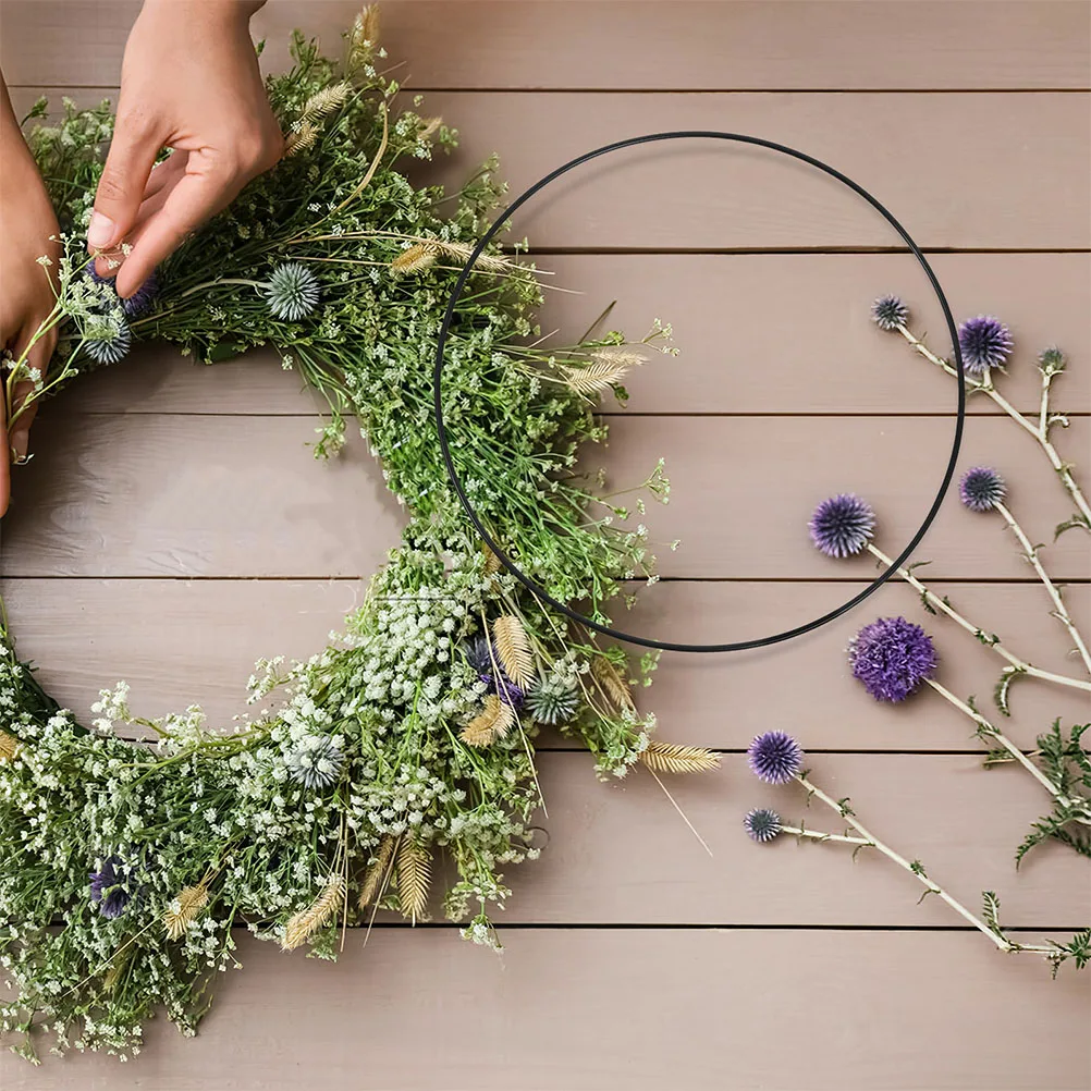 

9Pcs Floral Wreath Iron Hoops DIY Round Wire Wreath Frames Flower Craft Rings 15cm 20cm 25cm Wedding Decoration