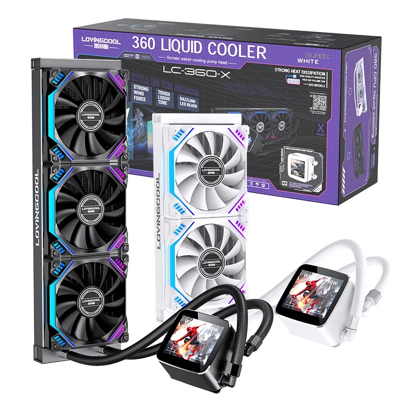 120/240/360mm Liquid CPU Cooler Water Pump Cooling ARGB Fan Infinite Lens AIO Cooling Fan Upgrade Video Temp Display