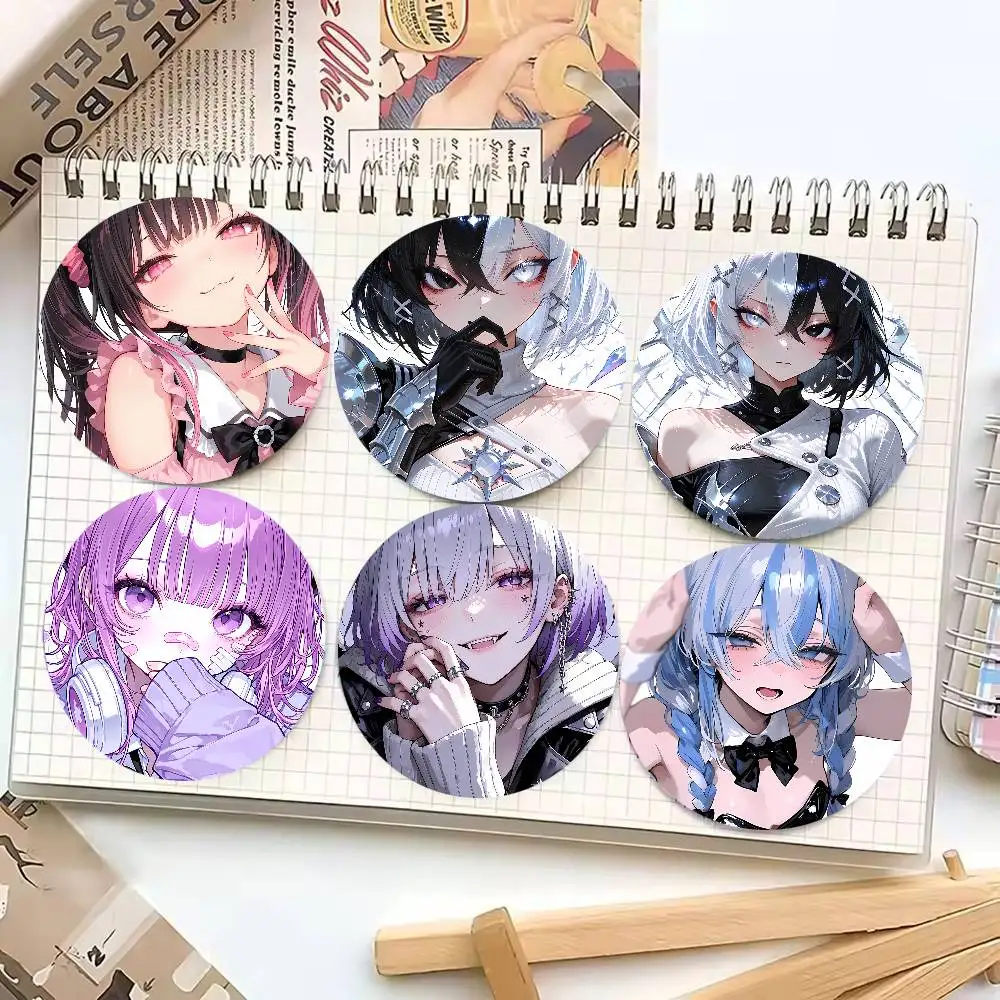 Fashion Hot Kawaii Pretty Anime Girl Badge Metal Brooch for Bag Clothes Hat Decor Cosplay Accessories Gifts