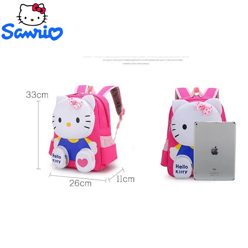 Plecak Sanrio Hello Kitty Kawaii Tornister szkolny o dużej pojemności Dorywcza torba szkolna dla dzieci Wysokiej jakości nylon na prezent dla