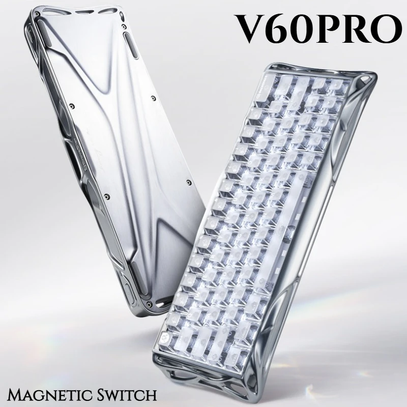 V60Pro Magnetic Switch Keyboard Customized Wired Single-mode RGB TOP Structure Ergonomic E-sports Gaming Mechanical Keyboard
