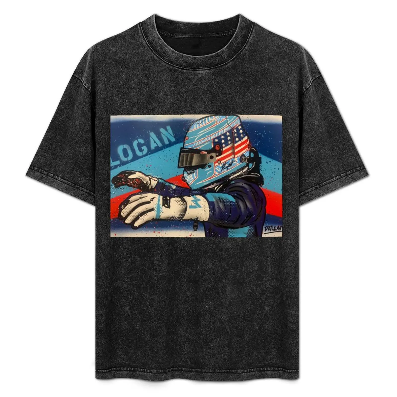 ローガン・サージェント-f2-2022、f1、drautoartによるグラフィティペイント-tシャツ-ランニングパフォーマンス半袖tシャツ