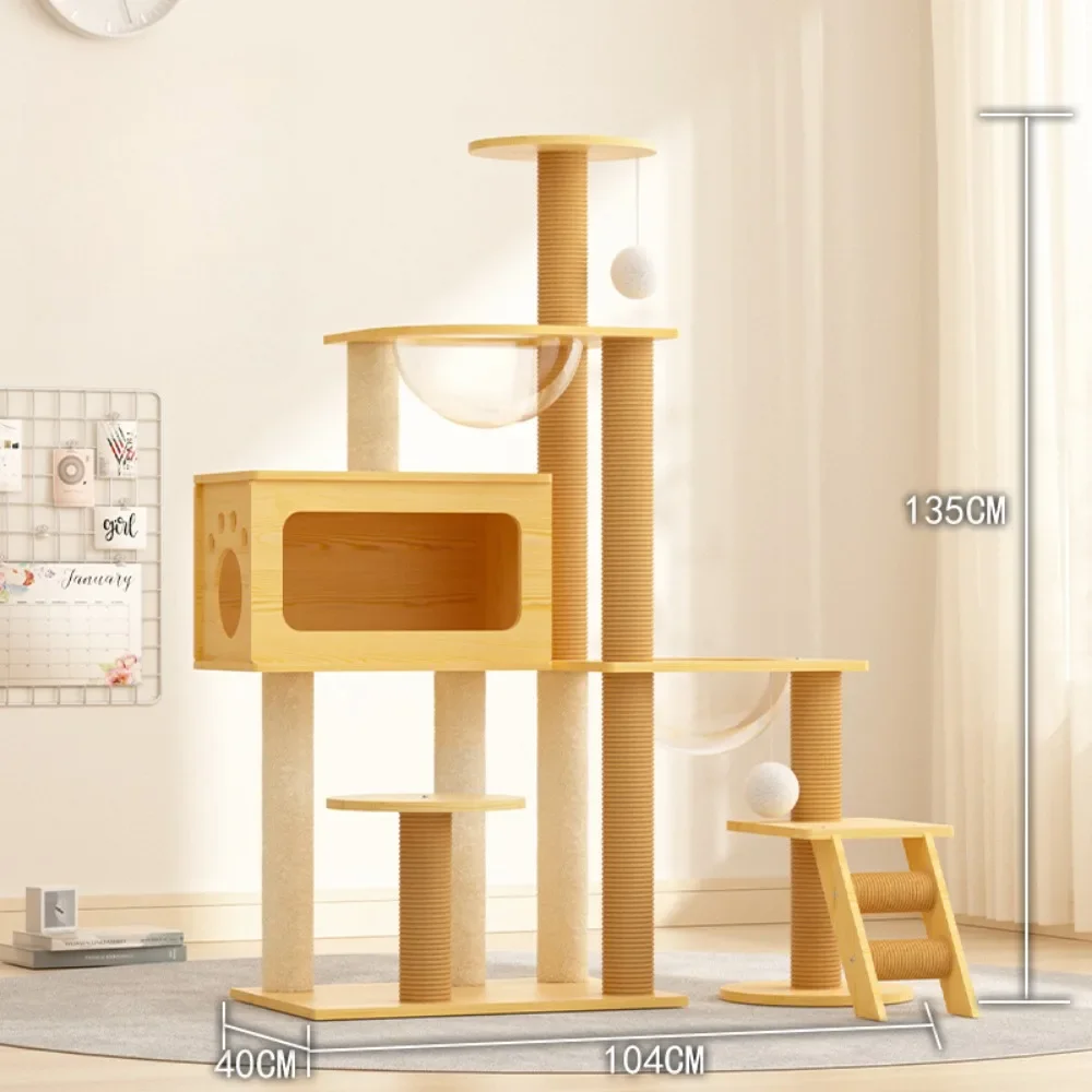 

Modern Scratching Post Climbing Jumping Toy Luxury Large Space Capsule Outdoor Toy Cat Tree Tower Multi-Layer Cat Climbing Frame