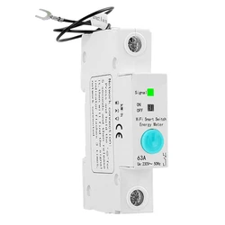 Ewelink con misurazione WIFI Smart Circuit Breaker 1P 63A guida DIN per Smart Home wireless Remote Control Switch