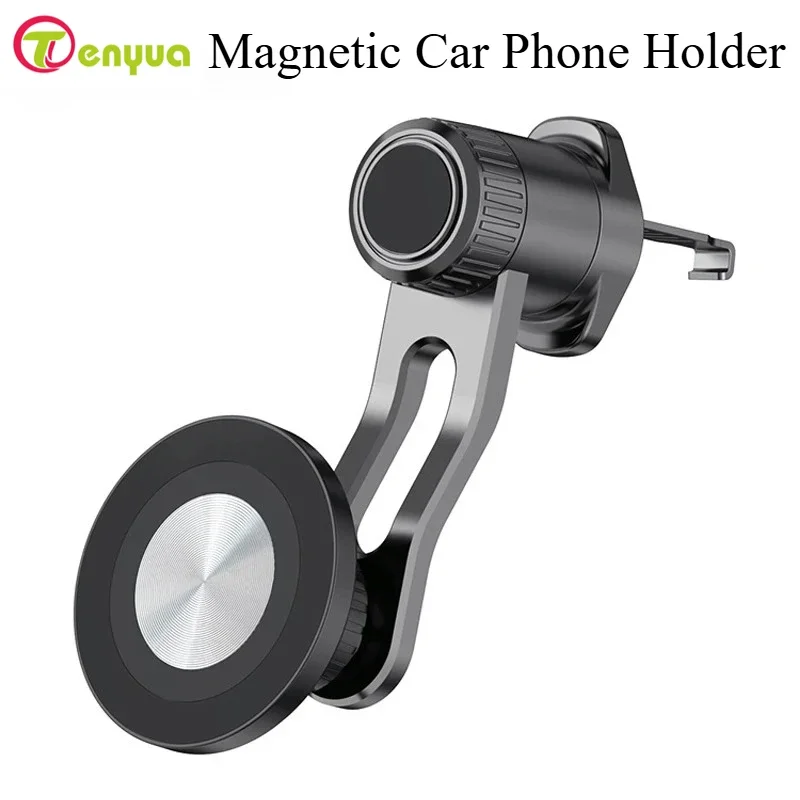 

TenYua Магнитный автомобильный держатель для телефона MagSafe Сильный магнит Автомобильное крепление для телефона с вентиляционным отверстием Автомобильная подставка для iPhone 15 14 13 серии Xiaomi