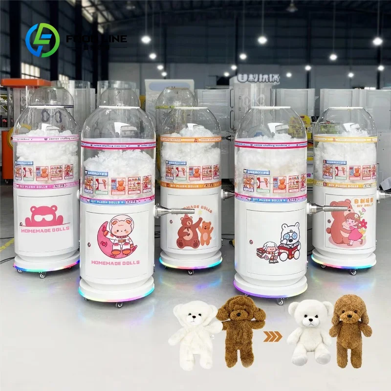 Portable Plush Doll Stuffing Machine Automatic Teddy Bear Polyester Filler OEM Wholesale