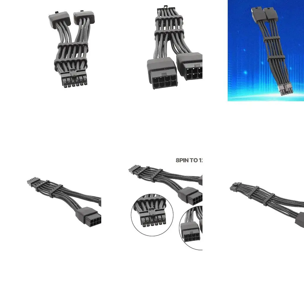 for RTX3080 3080 Power Supply Cable 12pin To Two 8pin Modular PCIE GPU Graphics Card Cable 16.5cm