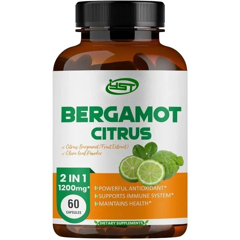 

Citrus Bergamot Supplement, Containing Olive Leaf Powder and Bergamot Fruit Extract -60 Capsules