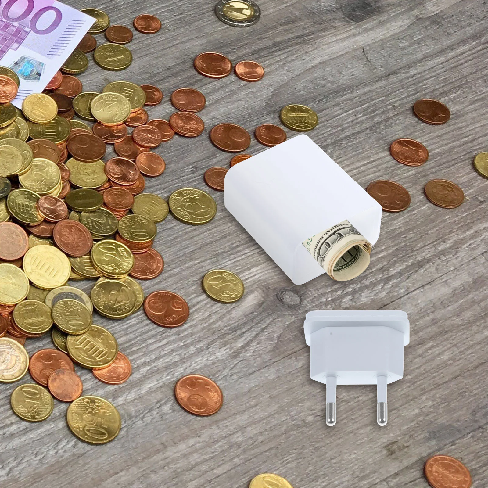 Boîte de Rangement Cachée Blanche de Type C pour Bijoux, Compartiment SecExamen pour Objets de Valeur