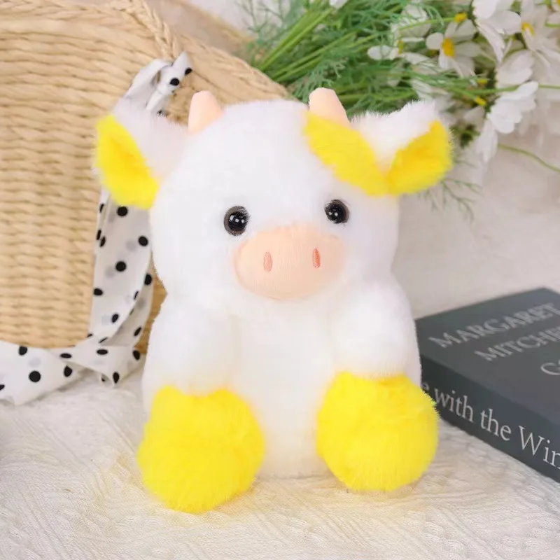 Cow Strawberry Doll Cute Cow Plush Toy Pink, Black Sitting Cow Plush as a Home Decoration Ornament for Your Girlfriend