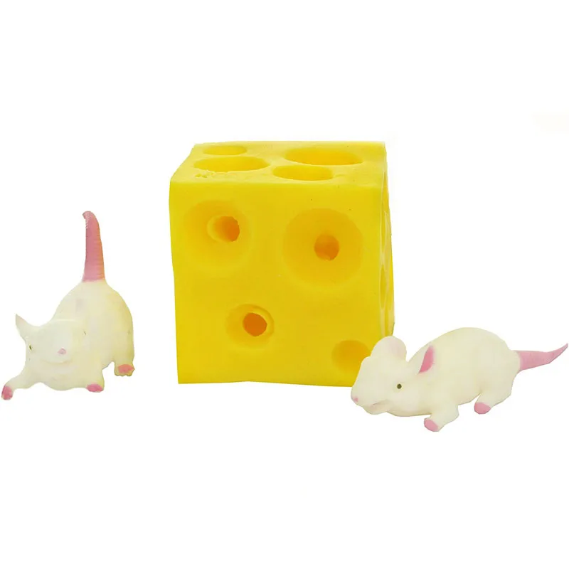 Mouse Hidden in Cheese Squeeze Fidget Toys For Kids Anti Stress ADHD Funny Gifts Regalos Para Cumpleaños Infantil Invitados