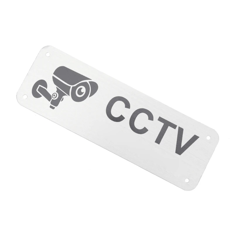 5Pack CCTV In Operation Sign Outdoor Metal Self-adhesive Small CCTV Window Sign for Security Camera Waterproof Stickers