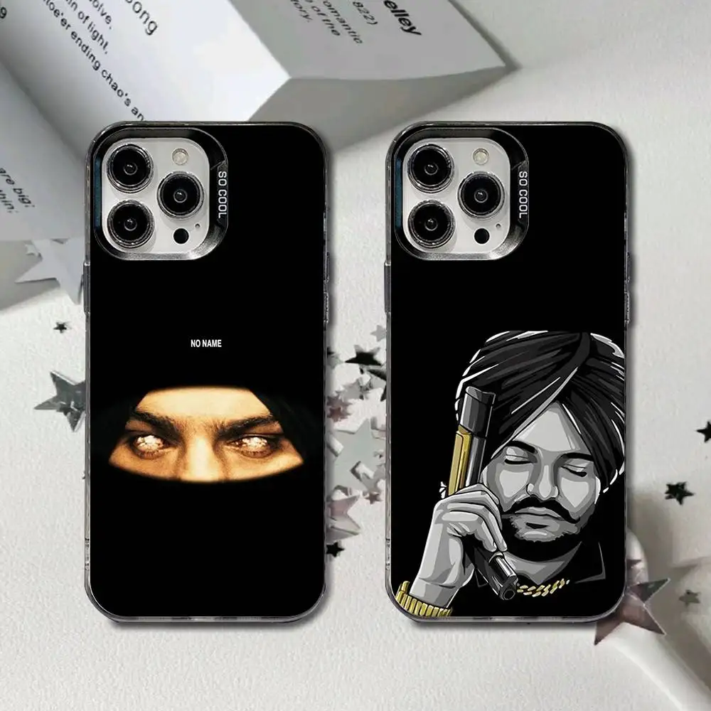 

Sidhu Moose Wala Lock Phone Case For iPhone 16,15,14,13,12,11,8,7,Pro,Max,Plus,Mini,XS,SE Anti Fall Black Matte Hard