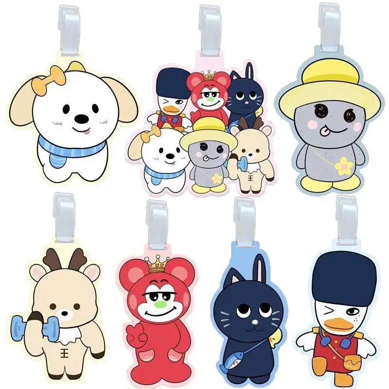 10CM RIIZE Cute Cartoon Luggage Tag Creative Travel Bag Name Tag Portable Baggage for Suitcase & Boarding Pass