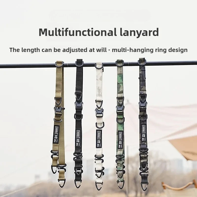

Outdoor Multifunctional Slant Lanyard Adjustable Length Expandable Shoulder Crossbody Backpack Strap