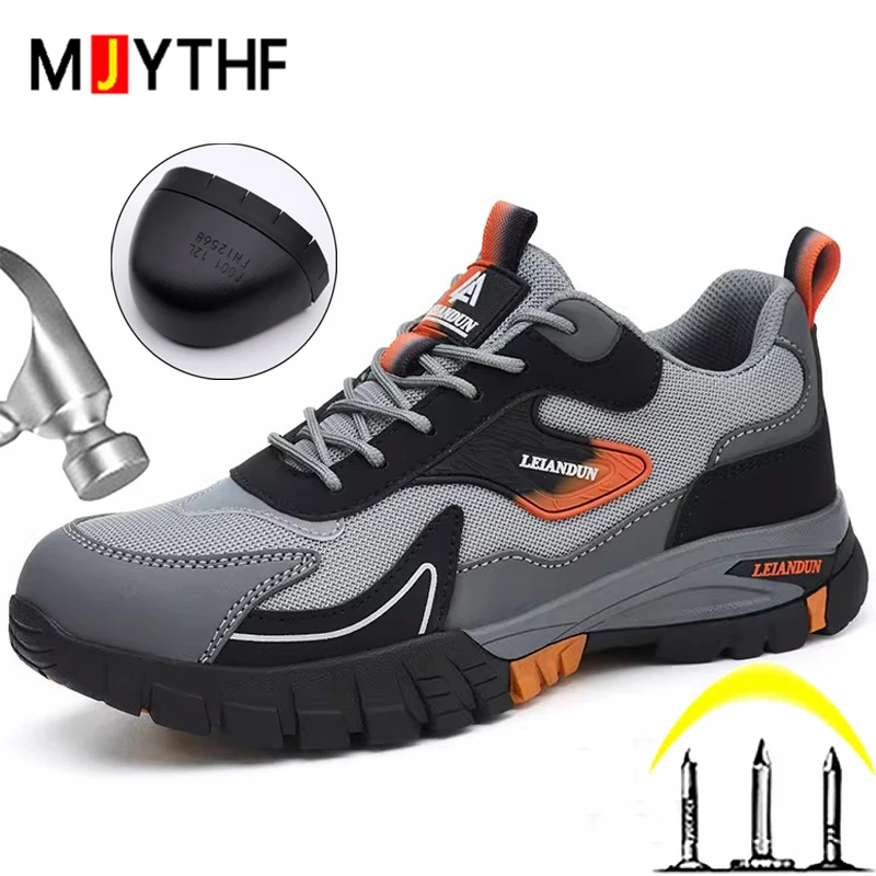 

Fashion Safety Shoes for engineers Work Boots Steel toe shoes Puncture-Proof Indestructible shoes Work Sneakers Wear-resistant