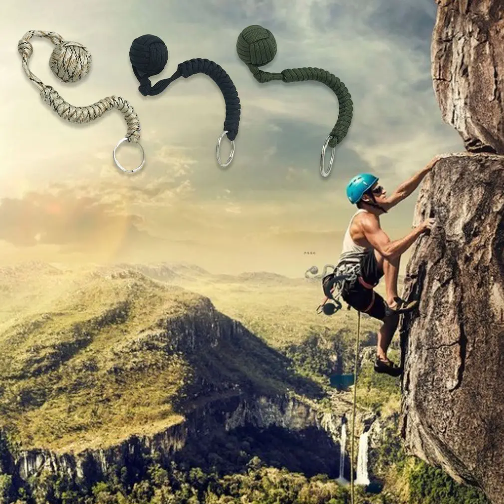 Новинка, портативный тканый шнурок из Паракорда для улицы, тактический военный шнур для выживания на природе, парашютный шнур, шарик, подвеска Keyrin