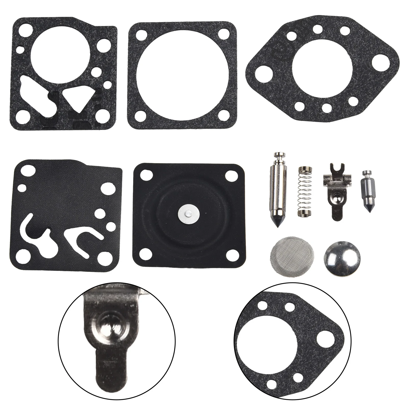 1Set Carburetor Gaskets Kit For Tillotson RK-14HU 15HU DG-2HU For Dolmar110 Garden Power Tools Carburetor Seal Membrane Kit Part