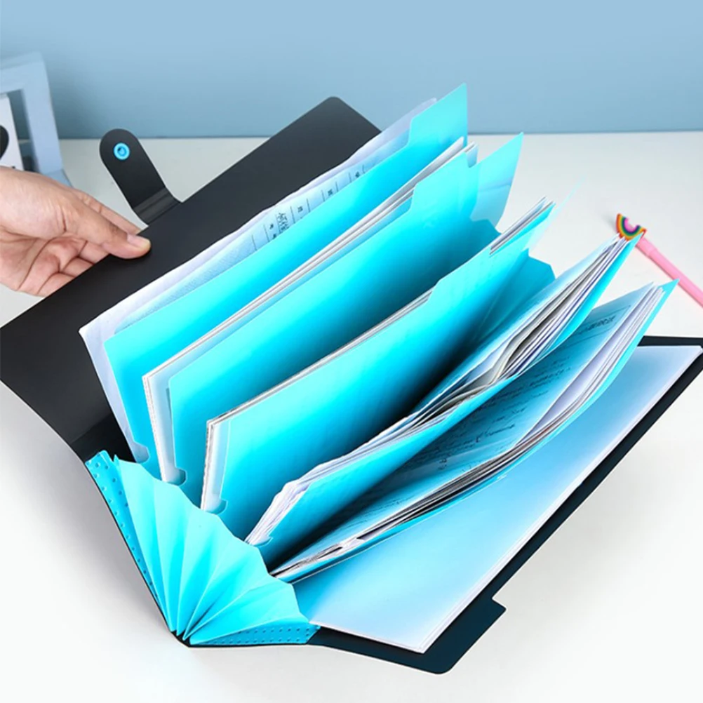 

4pcs Accordion File Organizer Expanding For Documents Receipts Portable File Folder Holder Office Travel Use Filing