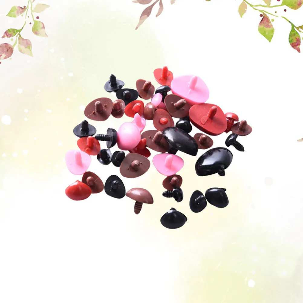 

100Pcs Plastic Bear Nose DIY Accessories Set for Handmade Crochet Knitting Stuffed Animal Repair 15x12mm Mixed Color