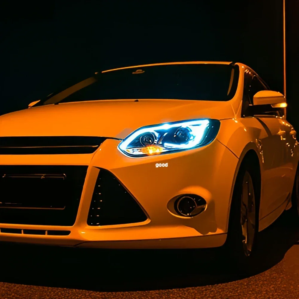 

Для Ford Focus 2012-2014 светодиодные автомобильные фары в сборе, обновленное высокое качество DRL 2, линзы проектора, автомобильные передние фары, аксессуары
