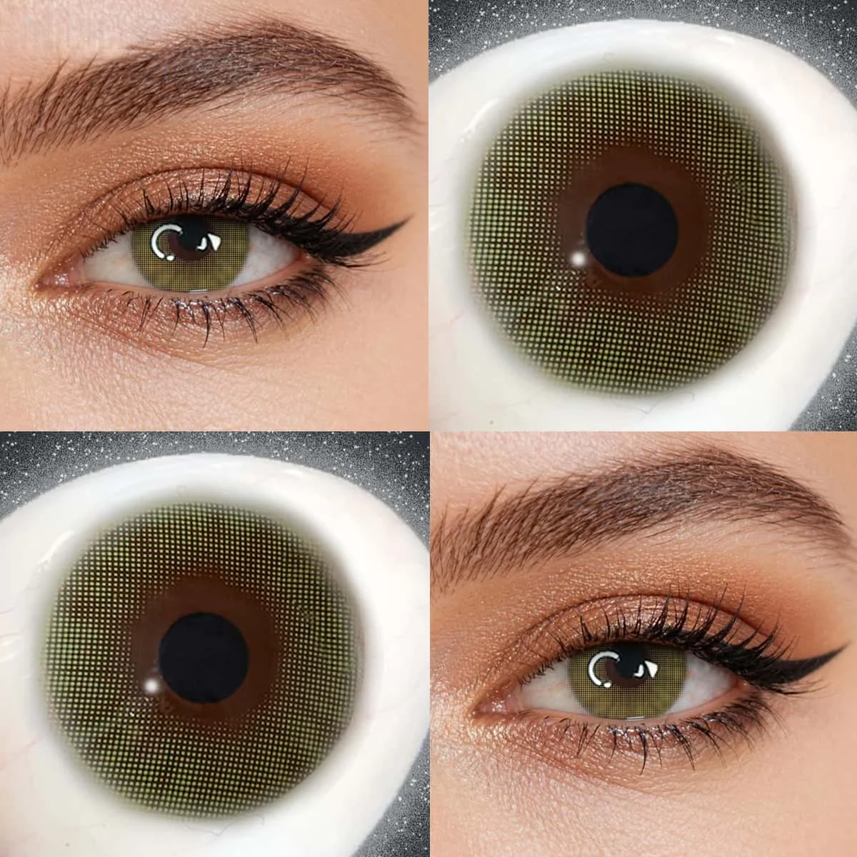 VISUASHOW Aurora Small Pupil Colored Contact Lenses 14.2mm Yearly Disposable Korea Design Natural Prescription Myopia Wholesale