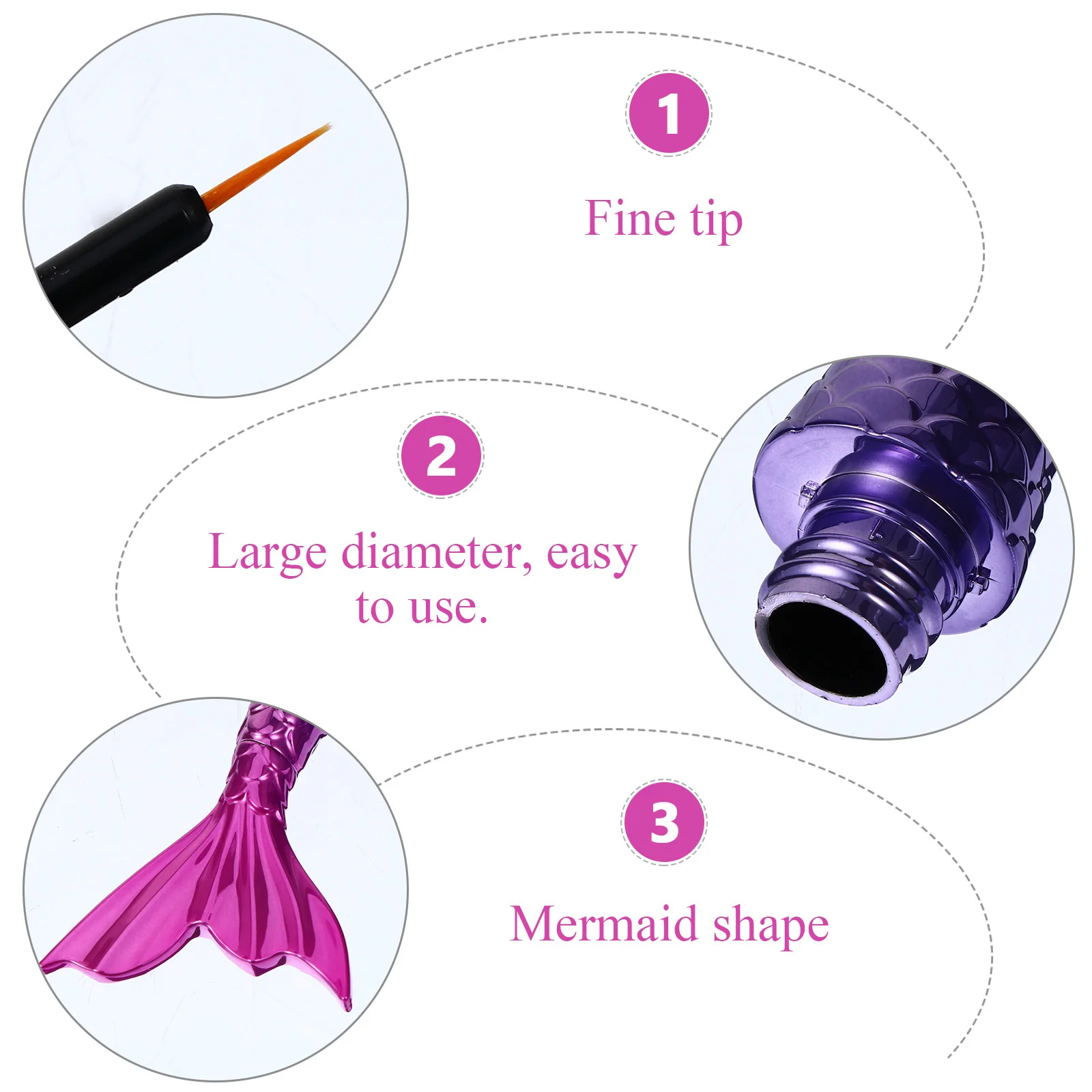 

2Pcs Eyeliner Tube Transparent Refillable Container Lightweight Portable Eyeliner Wand Storage Travel