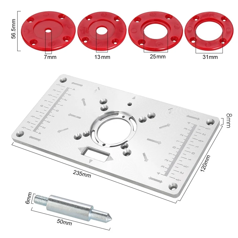 Holz bearbeitung Kantens ch neider Aluminium legierung Flip Board für Holzarbeiten Schneiden Schlitz Einsatz platte Trimmen Elektro werkzeuge