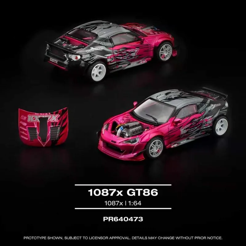 POPRACE 1:64 Toyota GT86 1087X 86 Die cast Alloy Simulation Car Model Male Gift Birthday Gift Desktop Decoration.
