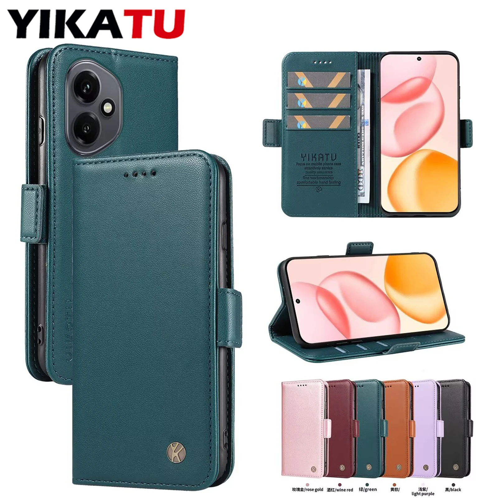 

Чехол-кошелек из кожи, приятной для кожи, для Huawei Honor X60 Pro 5G, X50, X9C Smart 5G, X9B, X8C, X8B, X7C, X7B 4G, X70i, X6B, X6A, X5B Plus
