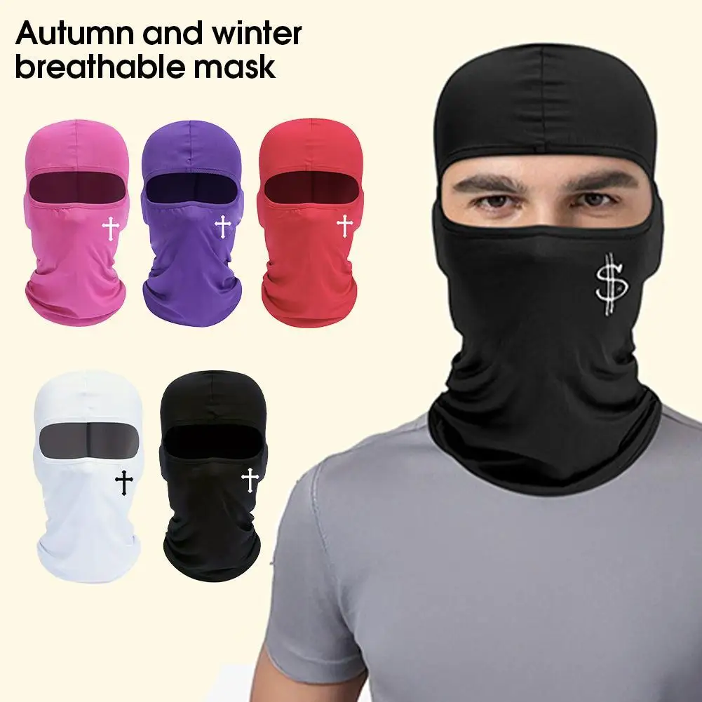 

Breathable Black Cross Balaclava Caps For Men Face Ski Mask Beanie Four Seasons Bicycle Hiking Outdoor Sports Tool Bonnet Y7W3