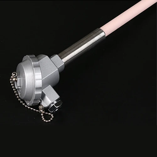 Imagen 2 del producto Sensor de temperatura termopar tipo K WRN-132 tubo cerámico de corindón de 300-500mm SUS304 1300 grados para horno de alta temperatura