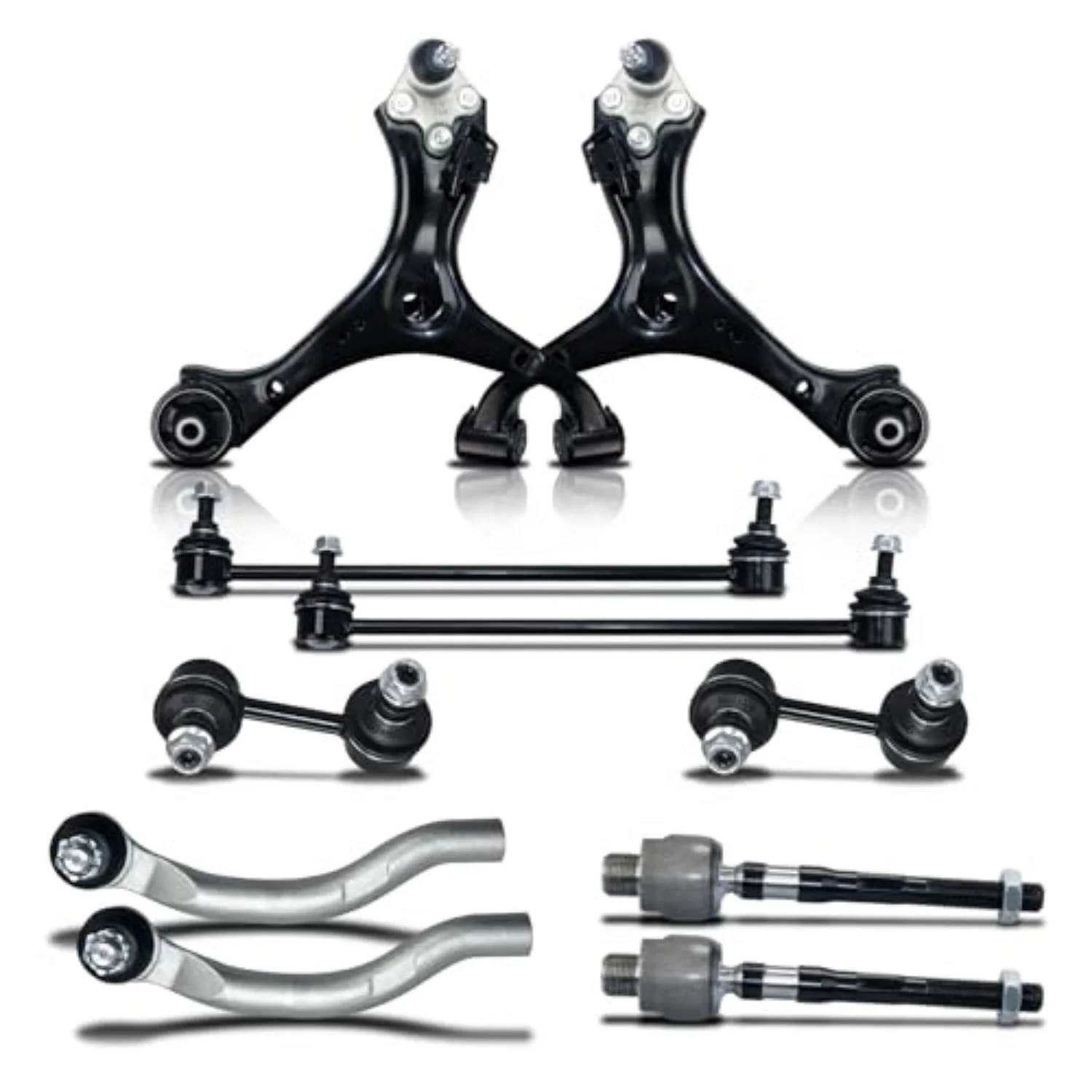 AzbuStag Front Rear Lower Control Arm stabilizer Link Tie Rod 10Pcs Kits for Honda Civic Automatic Transmission ONLY 2013-2015