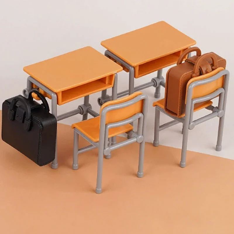 1 세트 1:12 인형 집 미니어처 책상 의자 모델 가구 액세서리 인형 집 장식 어린이 장난감 선물