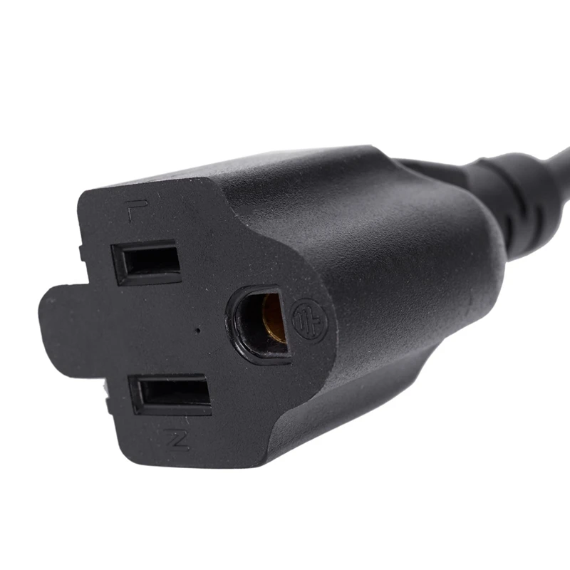 3Pcs 1Ft IEC 320 C14 Male Plug To NEMA 5-15R 3 Prong Female PC Power Adapter Cable Black