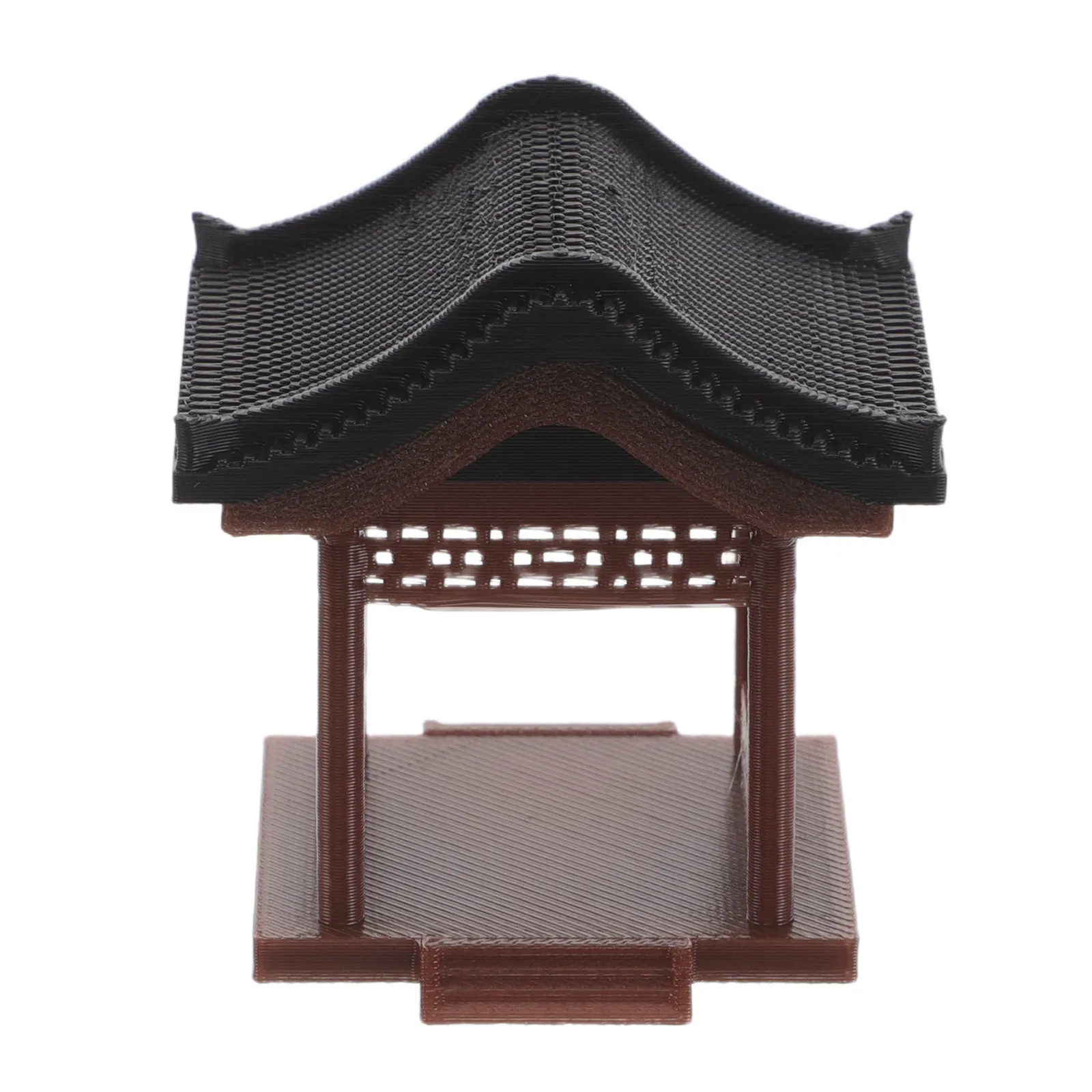 Miniature Pavilion Statue Traditional Chinese Ancient Architecture 1.97x1.77x1.77in Bonsai Micro Landscape Tabletop Fairy Garden