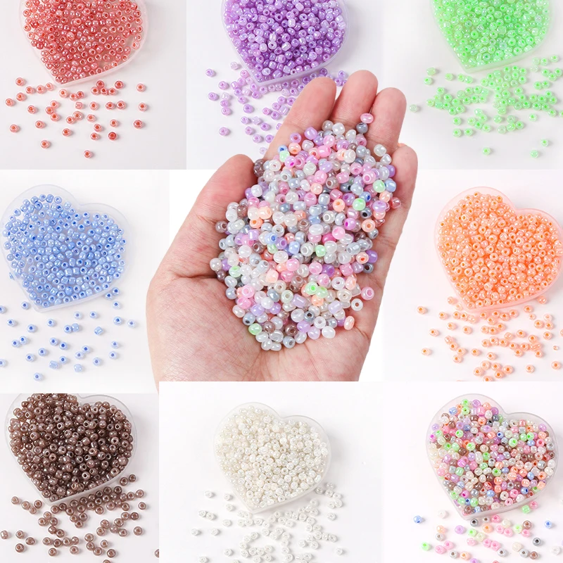 2800pcs 2 3 4 mm Plastic Acrylic Seed Beads Lot for Necklace Bracelet Loose Spacer Beads Bulk Diy Jewelry Making Accessories