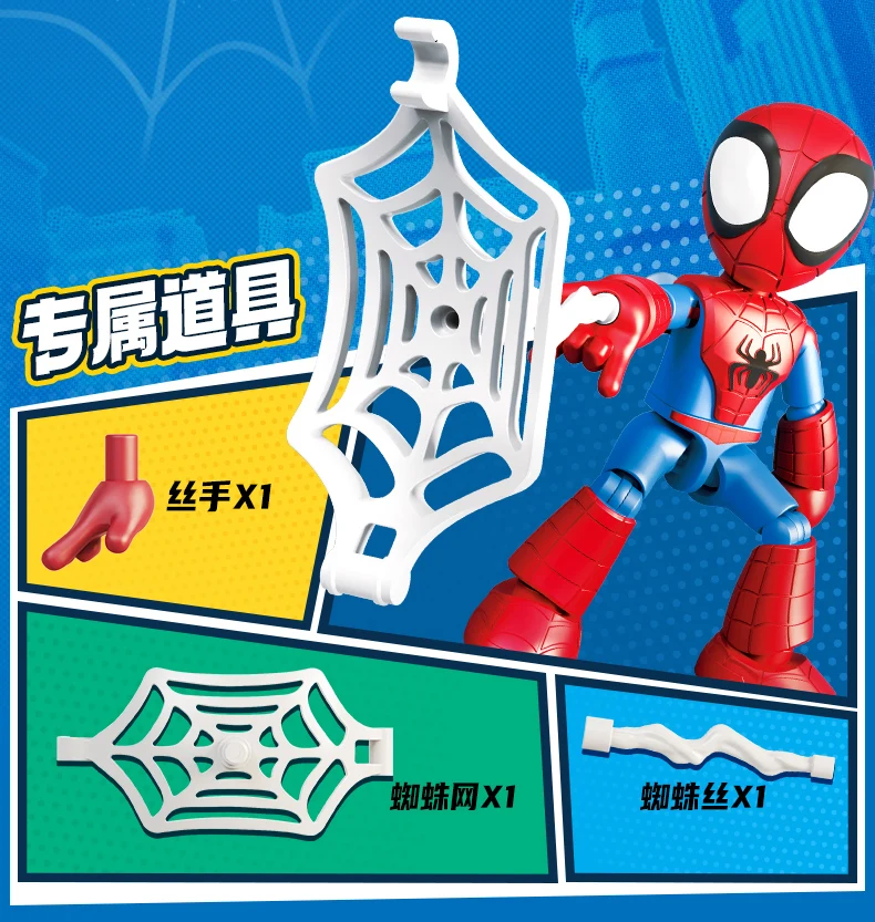 Original Blokees The Amazing Spider-Man Miles Morales Gwen Black Panther Actionfigur Blind Box Anime Modell Puppe Kinder Spielzeug Geschenke – Detail 7