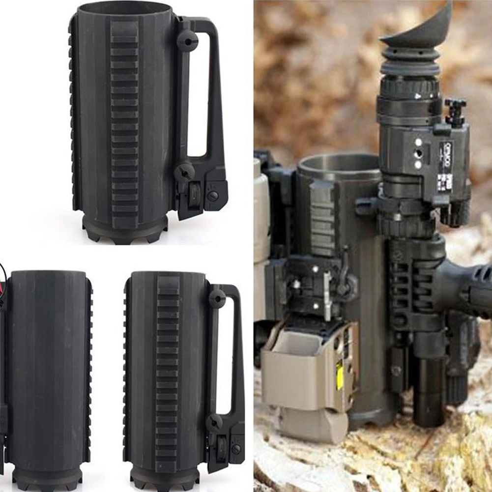 

0.5L Tactical Beer Rail Mug Detachable Carrying Battle Rail Mug Multifunctional Aluminum Alloy Outdoor Hunting Sports Beer Cup